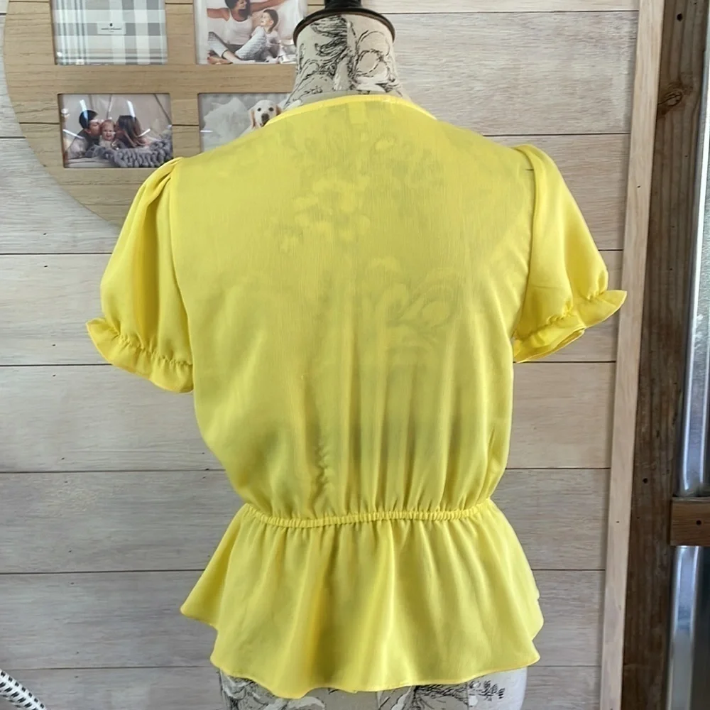 HAUTE Monde Yellow Top S - Picture 4 of 5